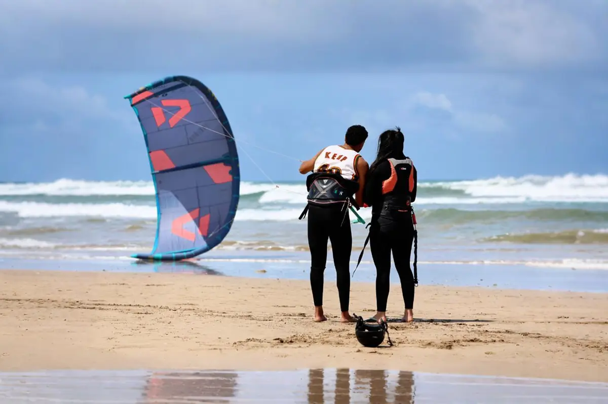 Kitesurfing lesson in the Essaouira trade wind